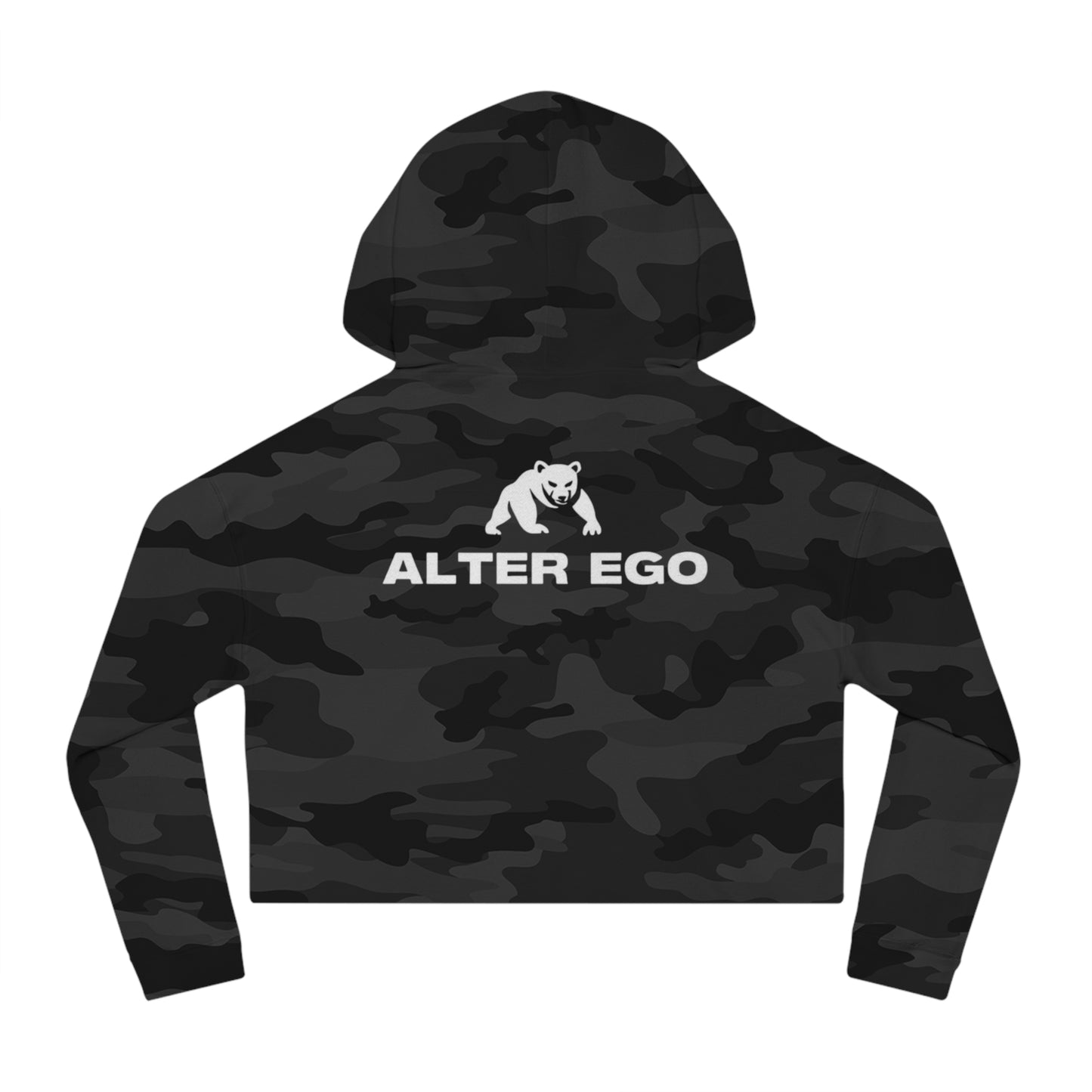 AlterEgo Cropped Hoodie White Logo