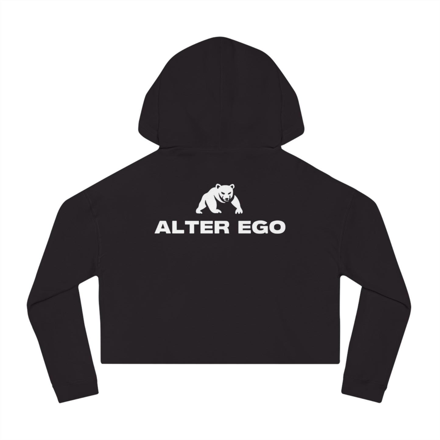 AlterEgo Cropped Hoodie White Logo