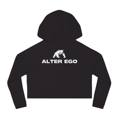 AlterEgo Cropped Hoodie White Logo