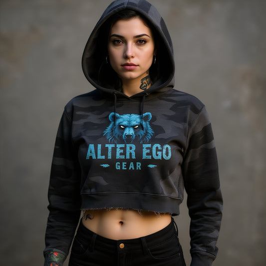 AlterEgo Blue Cropped Hoodie