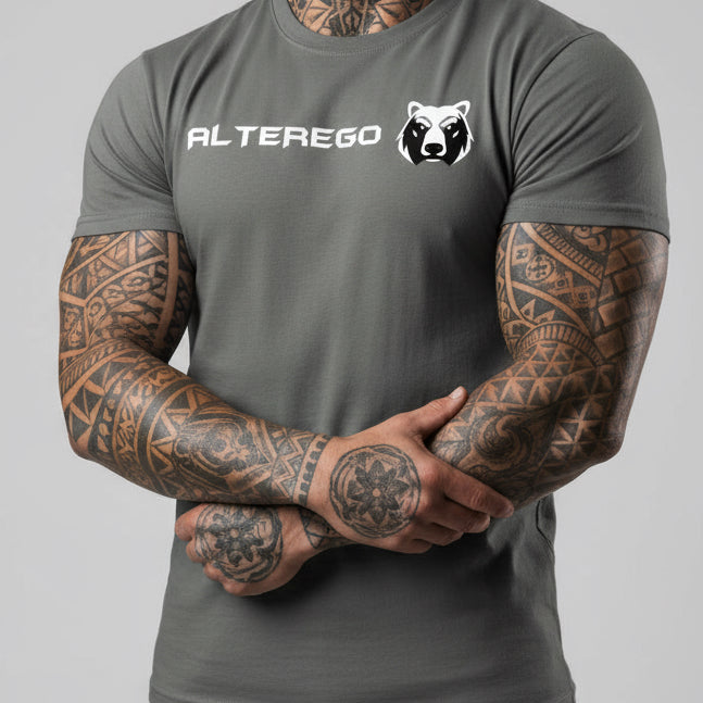 AlterEgo Beast Activewear Shirt Charcoal Front
