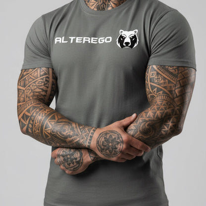 AlterEgo Beast Activewear Shirt Charcoal Front